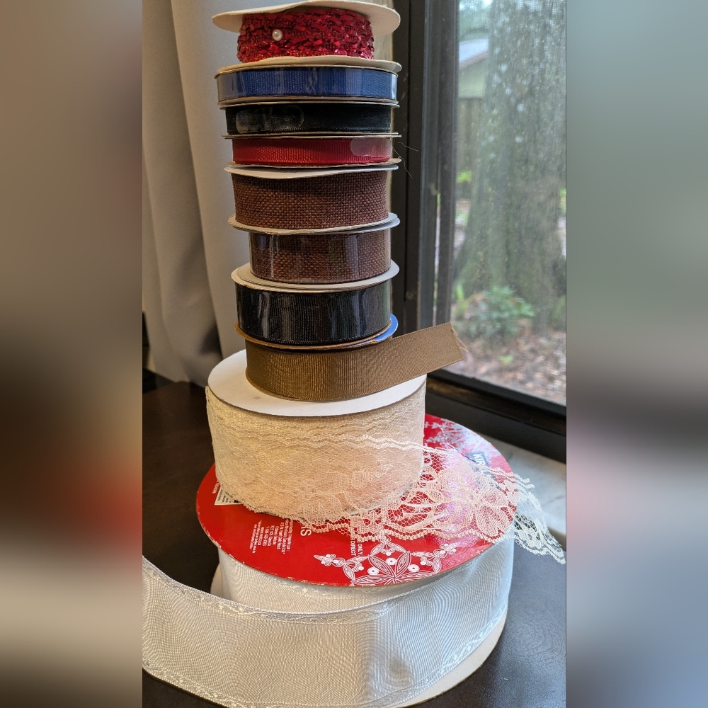 10 Assorted Ribbon Spools.